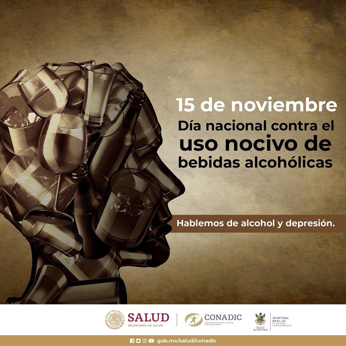 El 15 de noviembre se conmemora el Día Nacional Contra el Uso Nocivo de Bebidas Alcohólicas. Foto: Especial