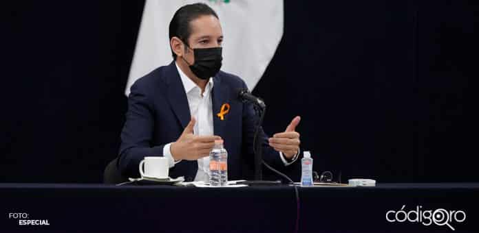 Gobernador de Queretaro empresarios El gobernador de Querétaro, Francisco Domínguez Servién, se reunió con dirigentes empresariales para tomar decisiones en el manejo de la pandemia. Foto: Especial