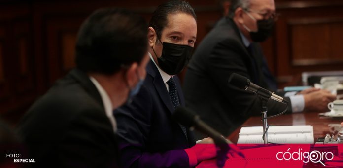 Gobernador de Queretaro vida y salud El gobernador de Querétaro, Francisco Domínguez Servién, encabezó la octava sesión ordinaria del Consejo Estatal de Seguridad. Foto: Especial