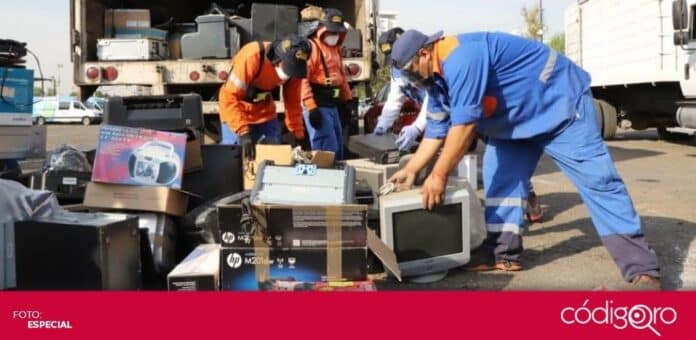 Siete toneladas residuos electricos y electronicos La Secretaría de Servicios Públicos Municipales de Querétaro recaudó más de 70 toneladas de residuos eléctricos y electrónicos. Foto: Especial