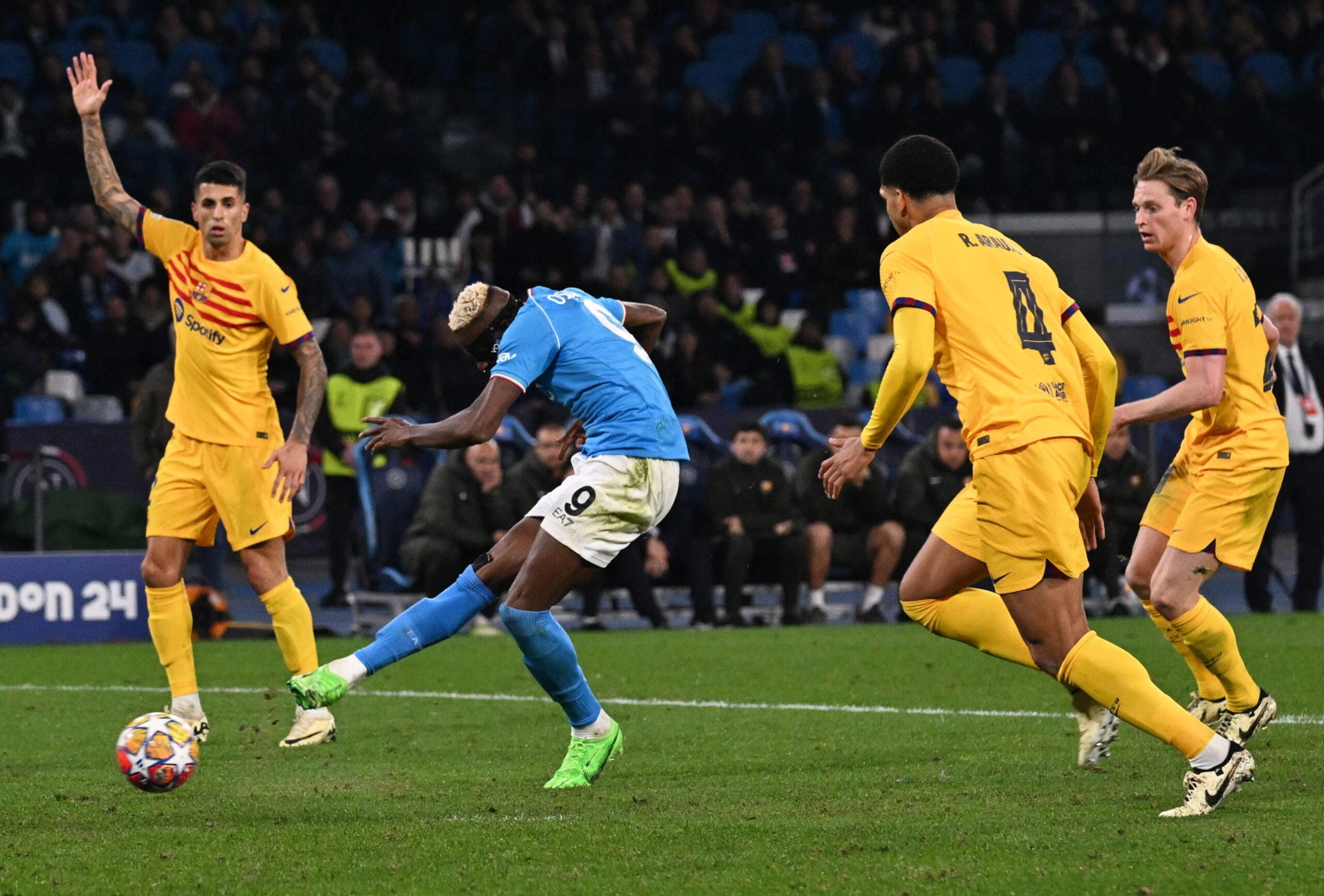 El gol vs Barcelona, representó la novena anotación de Victor Osimhen en UCL