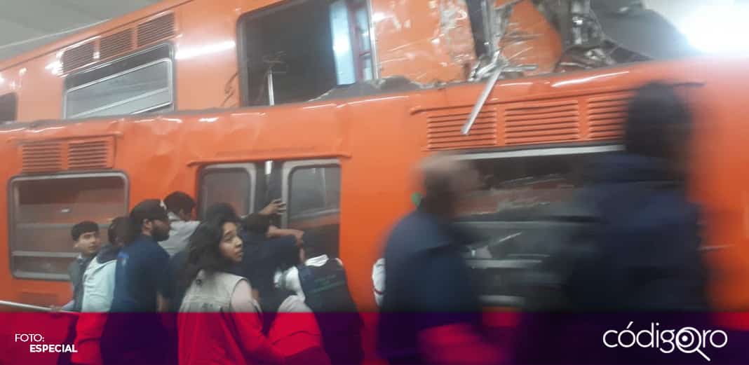 Reportan choque de trenes en la Estación Tacubaya del Metro de CDMX