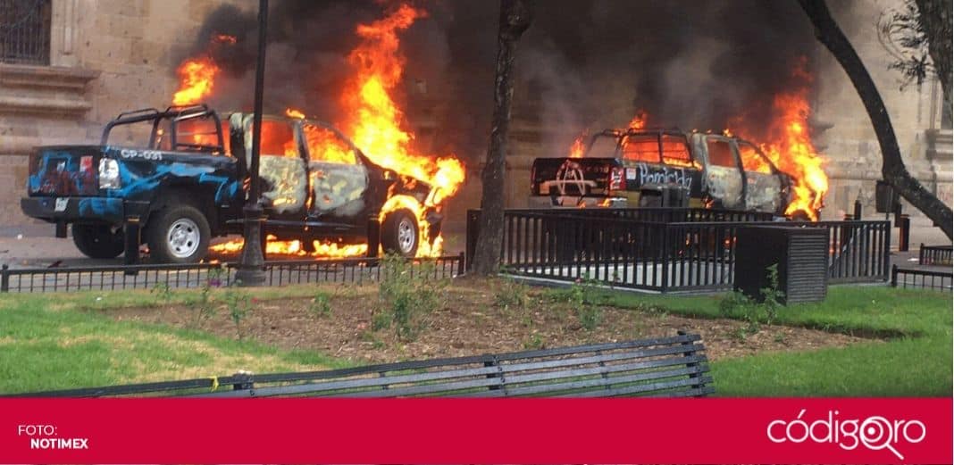 Violencia empaña manifestación en Guadalajara por muerte de Giovanni López