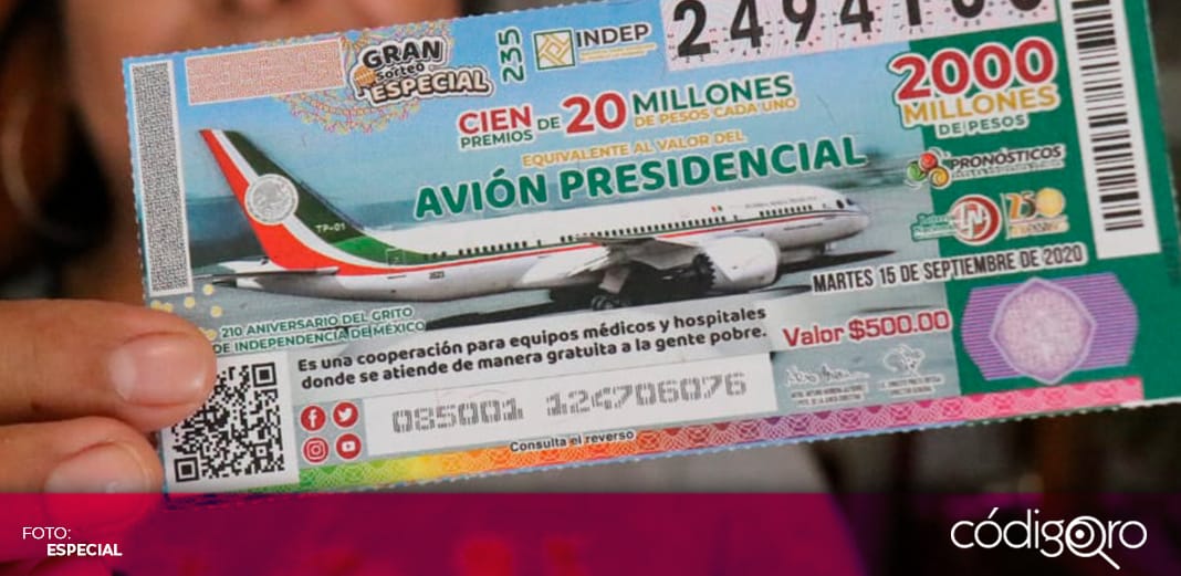 A un día de la rifa del avión presidencial aún falta venderse el 30.5% de los cachitos