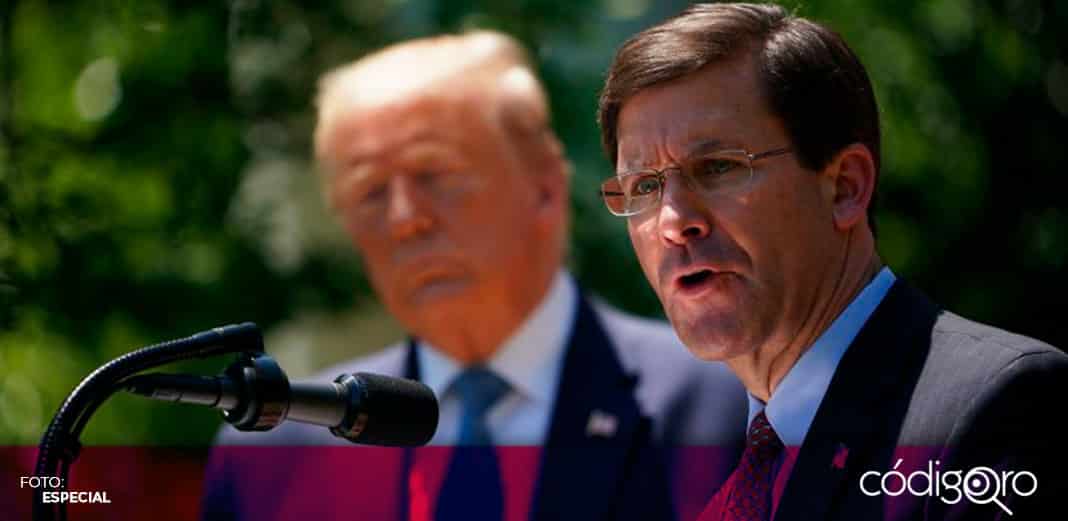 "Estás despedido" le comunica Trump por Twitter al secretario de Defensa, Mark Esper