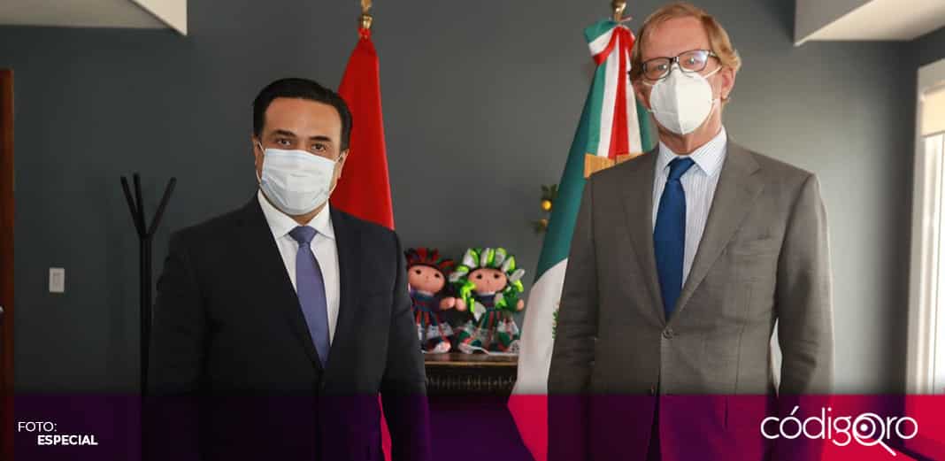 Luis Bernardo Nava se reúne con embajador de los Países Bajos en México