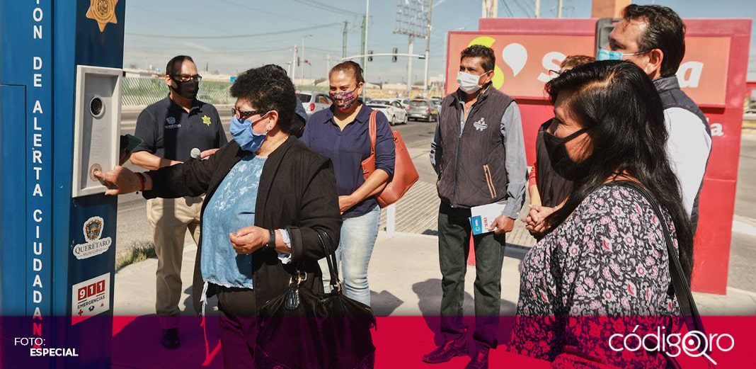 Suman 128 botones de alerta ciudadana instalados en la ciudad de Querétaro