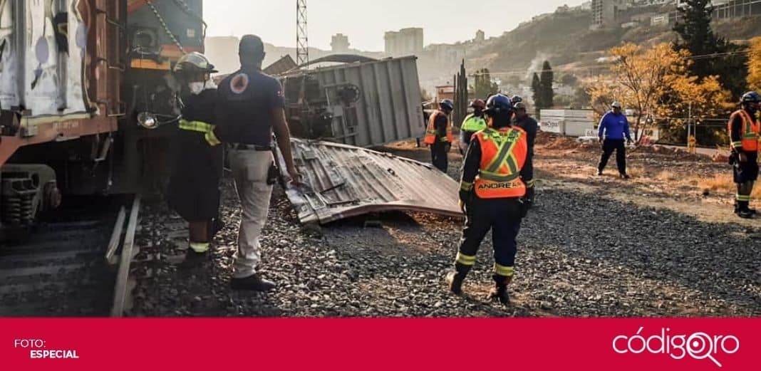 Descarrilamiento de vagones del tren en la colonia Hércules