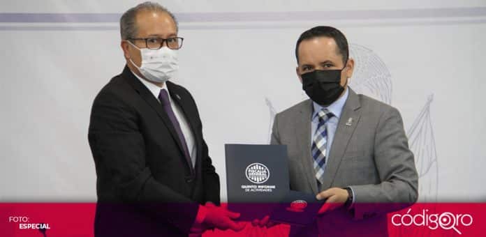 El fiscal general del estado de Querétaro, Alejandro Echeverría Cornejo, presentó su Quinto Informe de Actividades. Foto: Especial
