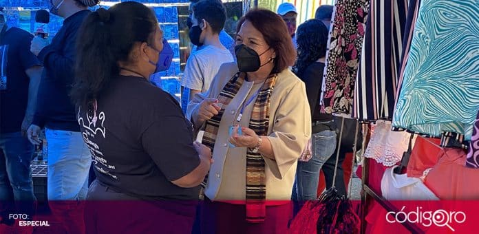 Morena Celia Maya comerciantes Centro Historico La candidata de Morena a la gubernatura de Querétaro, Celia Maya, negó que vaya a permitir el regreso de los comerciantes a la Alameda. Foto: Especial