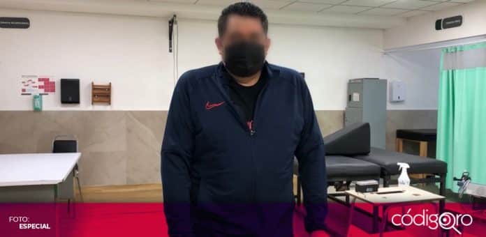 Trabajador IMSS COVID-19 terapias rehabilitacion Un empleado del IMSS en Querétaro ha logrado caminar tras haber superado el COVID-19. Foto: Especial