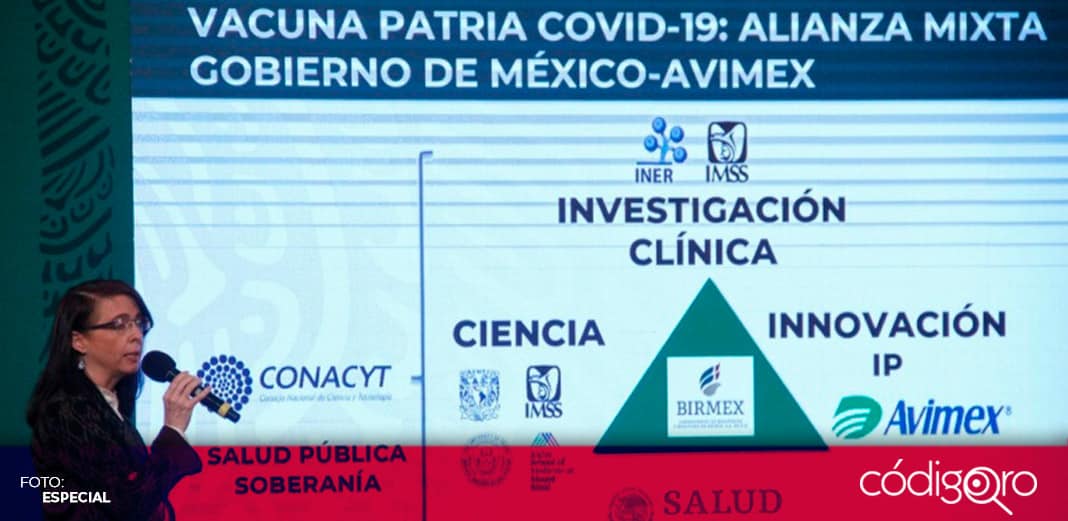 Vacuna mexicana "Patria" podría estar lista para su aplicación a finales de 2021: Conacyt
