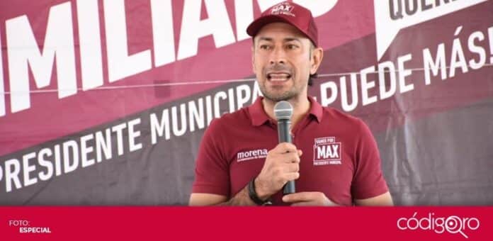 Arturo Maximiliano actos anticipados de campana El candidato de Morena a la presidencia municipal de Querétaro, Arturo Maximiliano, fue multado por actos anticipados de campaña. Foto: Especial