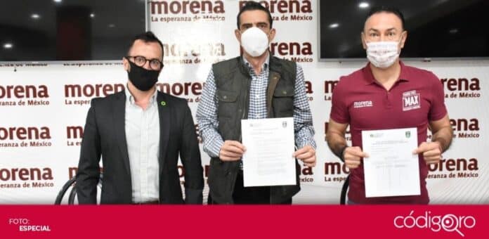 Arturo Maximiliano compromisos ambientalistas El candidato de Morena a la presidencia municipal de Querétaro, Arturo Maximiliano García Pérez, firmó compromisos con ambientalistas. Foto: Especial