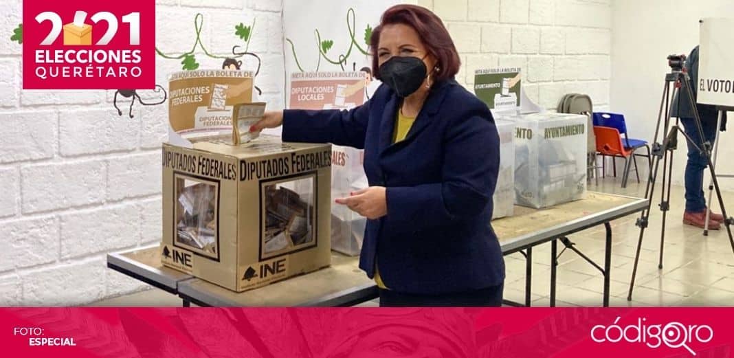 Celia Maya, contenta porque la gente salió a votar
