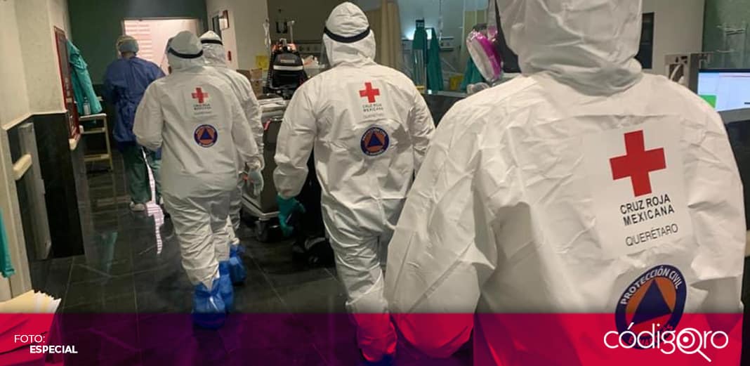 Aumentan traslados de pacientes COVID-19 en Cruz Roja Querétaro