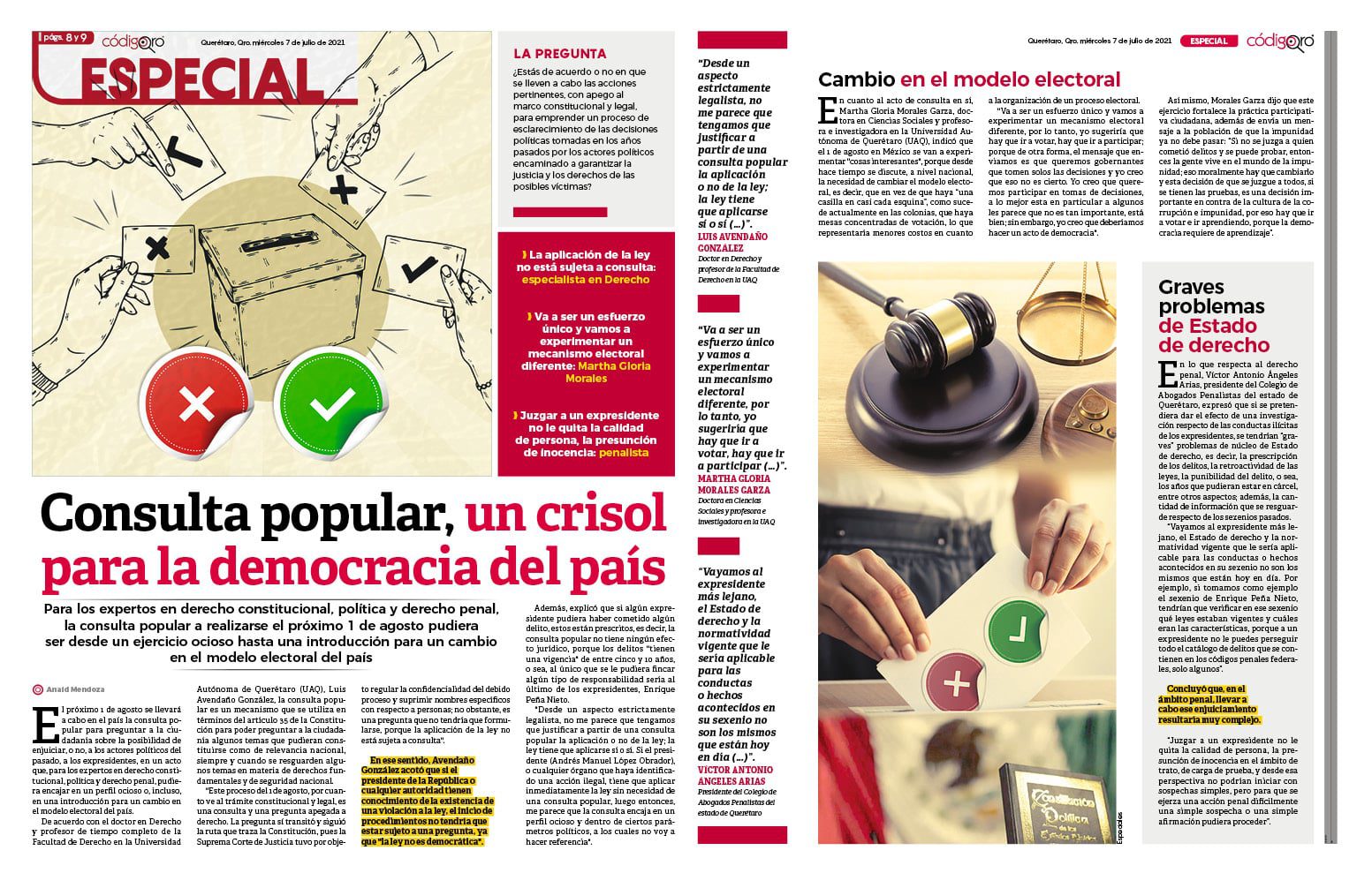 Consulta popular, un crisol para la democracia del país