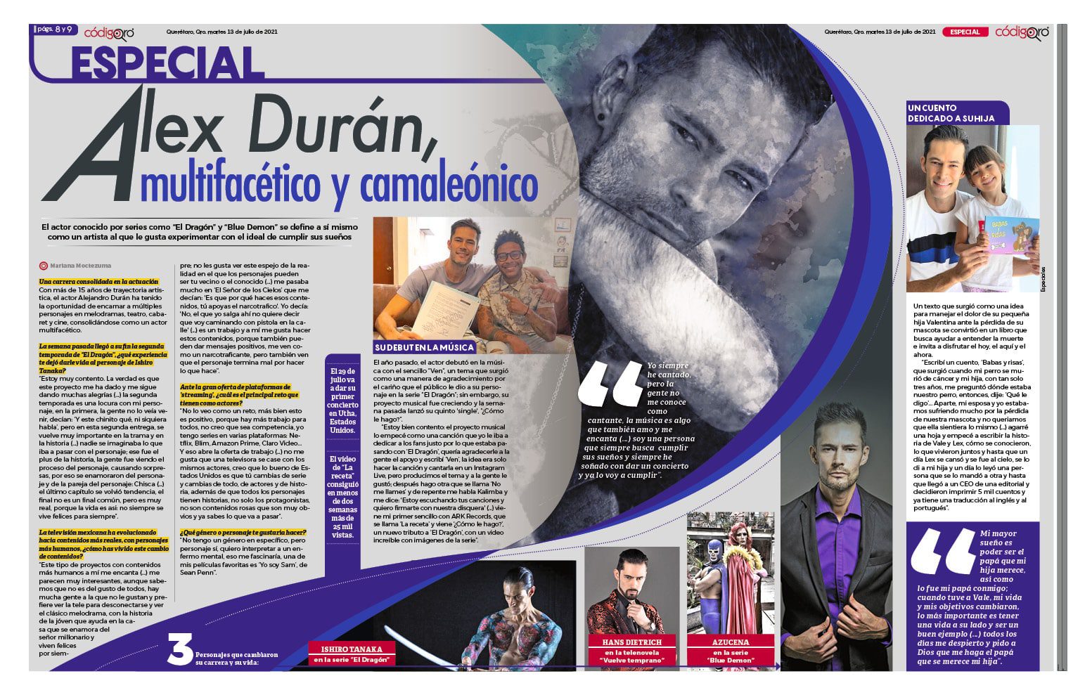 Alex Durán, multifacético y camaleónico