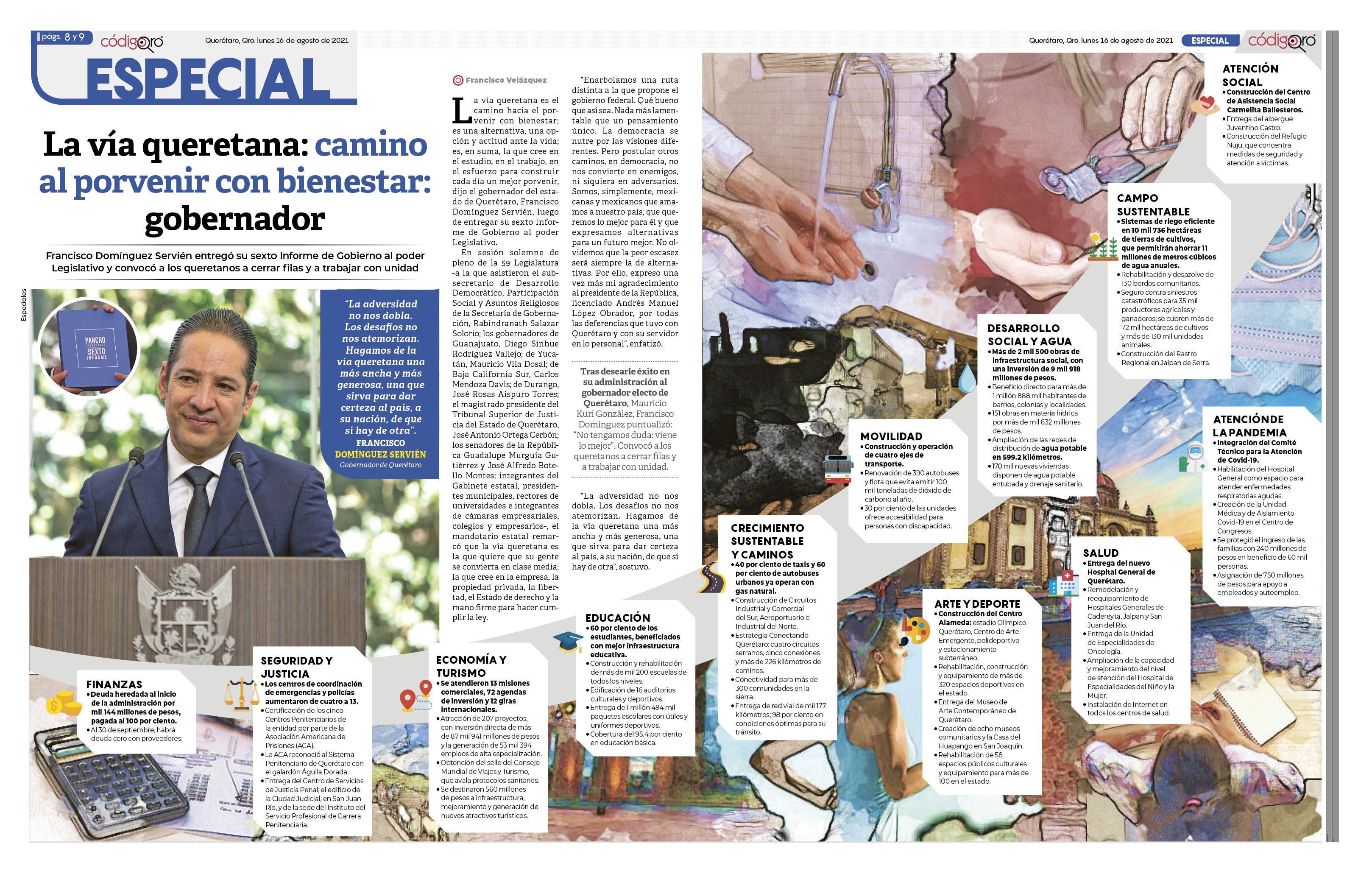 La vía queretana: camino al porvenir con bienestar: gobernador de Querétaro