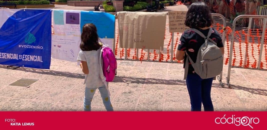 Con dibujos, estudiantes piden regresar a clases presenciales