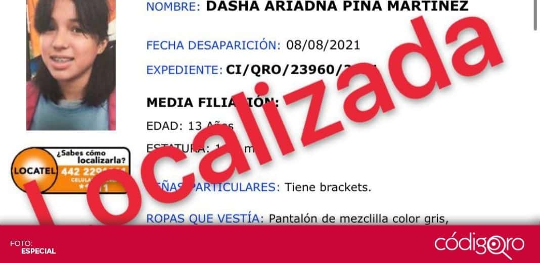 Localizan a Dasha Ariadna Piña Martínez en Guerrero