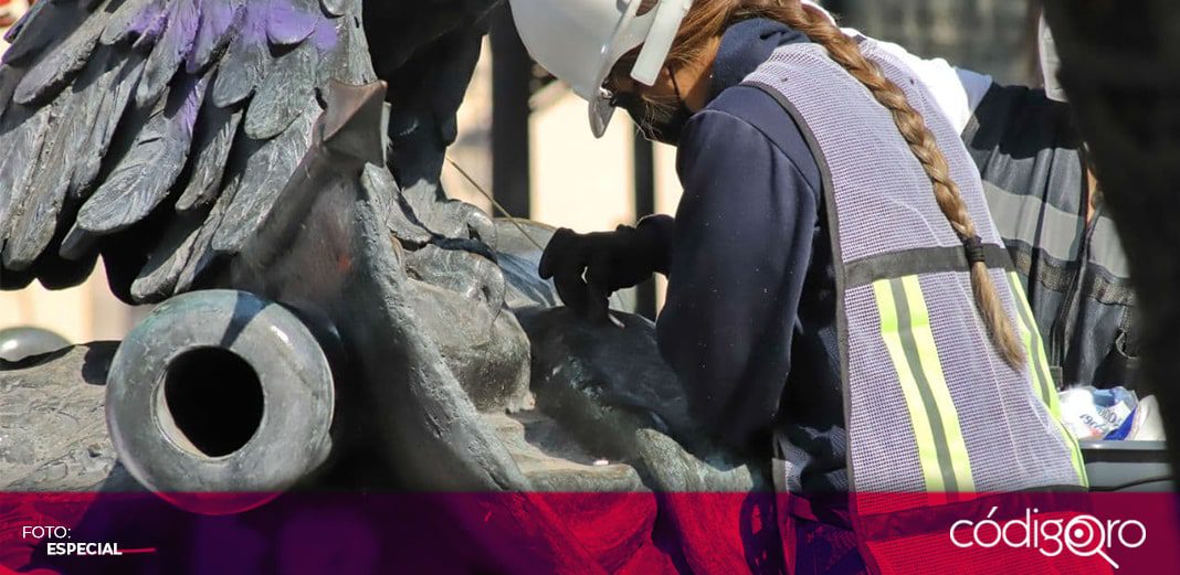 Concluyen restauradores trabajos para eliminar pintas en monumentos históricos