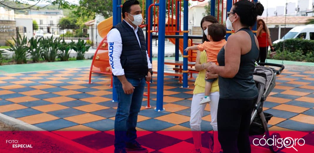 Luis Nava entrega rehabilitación del Parque Santa Fe Juriquilla
