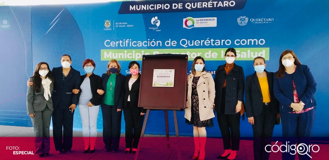 Municipio de Querétaro recibe certificación como Promotor de Salud