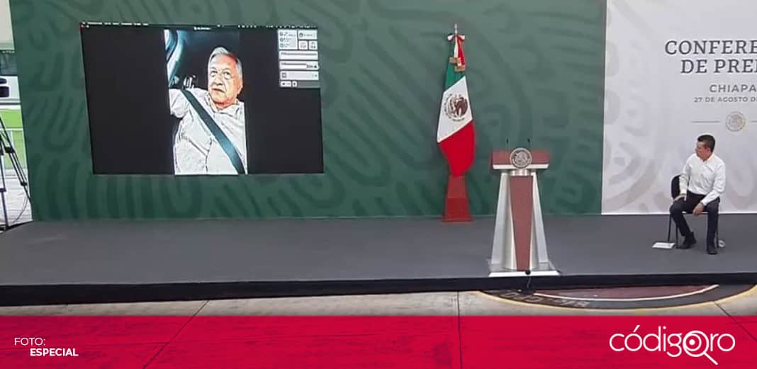 Inicia la mañanera sin AMLO; integrantes de la CNTE le impiden el paso en Chiapas