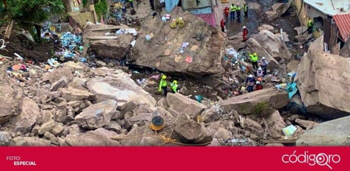 Derrumbes Cerro del Chiquihuite El Cerro del Chiquihuite se desgajó en el municipio de Tlalnepantla, Estado de México. Foto: Especial