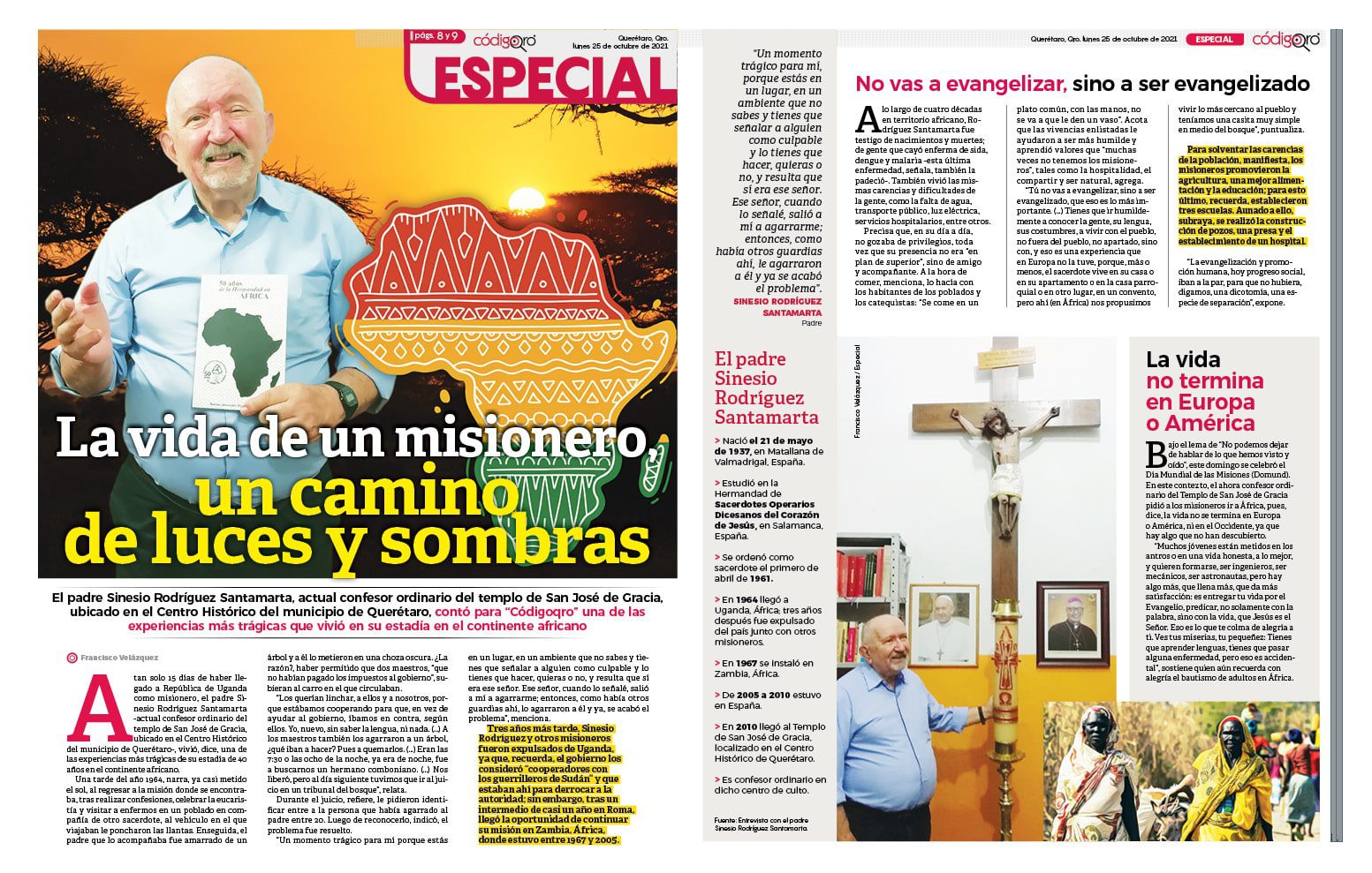 La vida de un misionero, un camino de luces y sombras