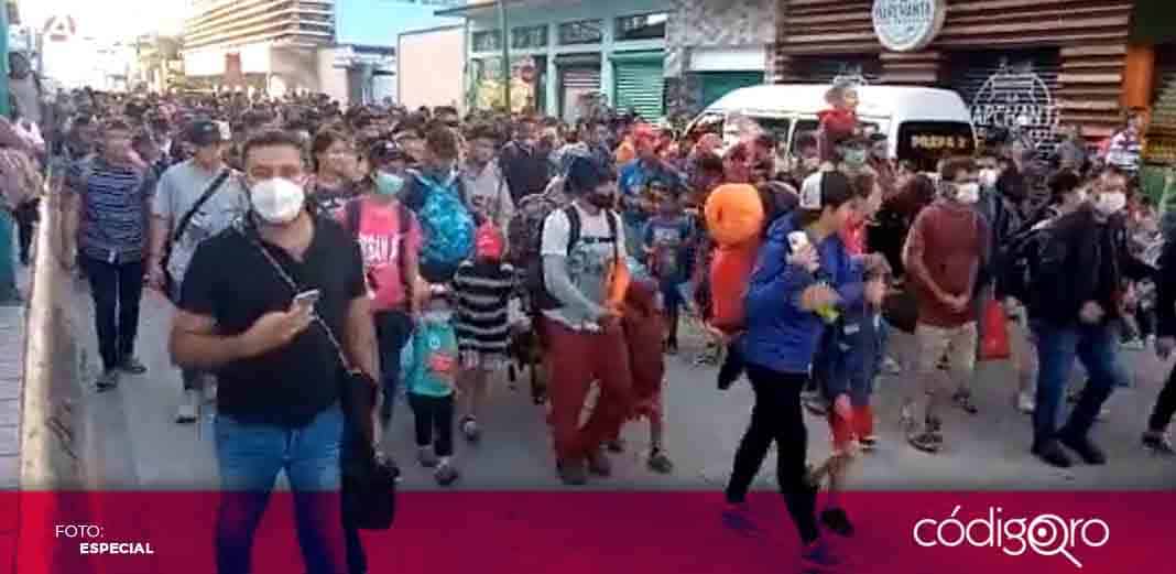 Caravana migrante suma integrantes rumbo a la Ciudad de México