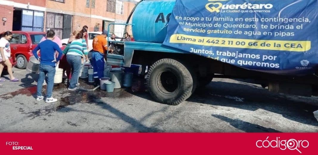 Municipio de Querétaro refuerza reparto de agua potable en pipas