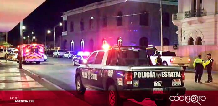 Durante una manifestación feminista, ocurrió un ataque armado en Guaymas, Sonora. Foto: Agencia EFE