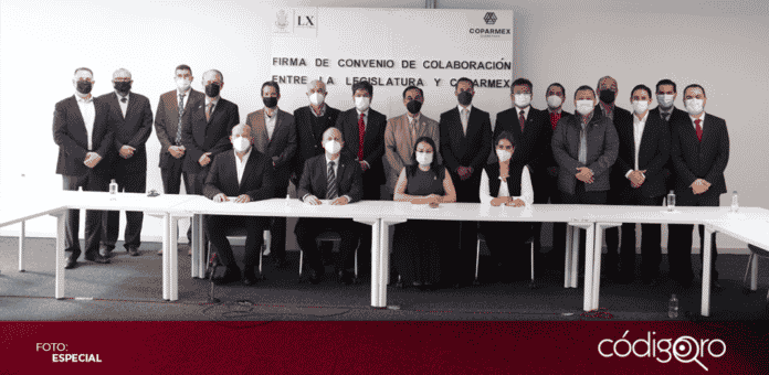 La 60 Legislatura del Estado y la Coparmex en Querétaro firmaron un convenio de colaboración para la capacitación conjunta y el intercambio de diagnósticos e información