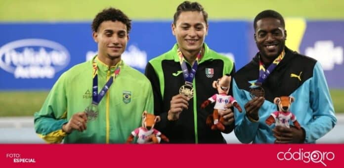 El atleta queretano Erick Josué Portillo conquistó medalla de oro para México en los Juegos Panamericanos Junior Cali-Valle 2021. Foto: Especial