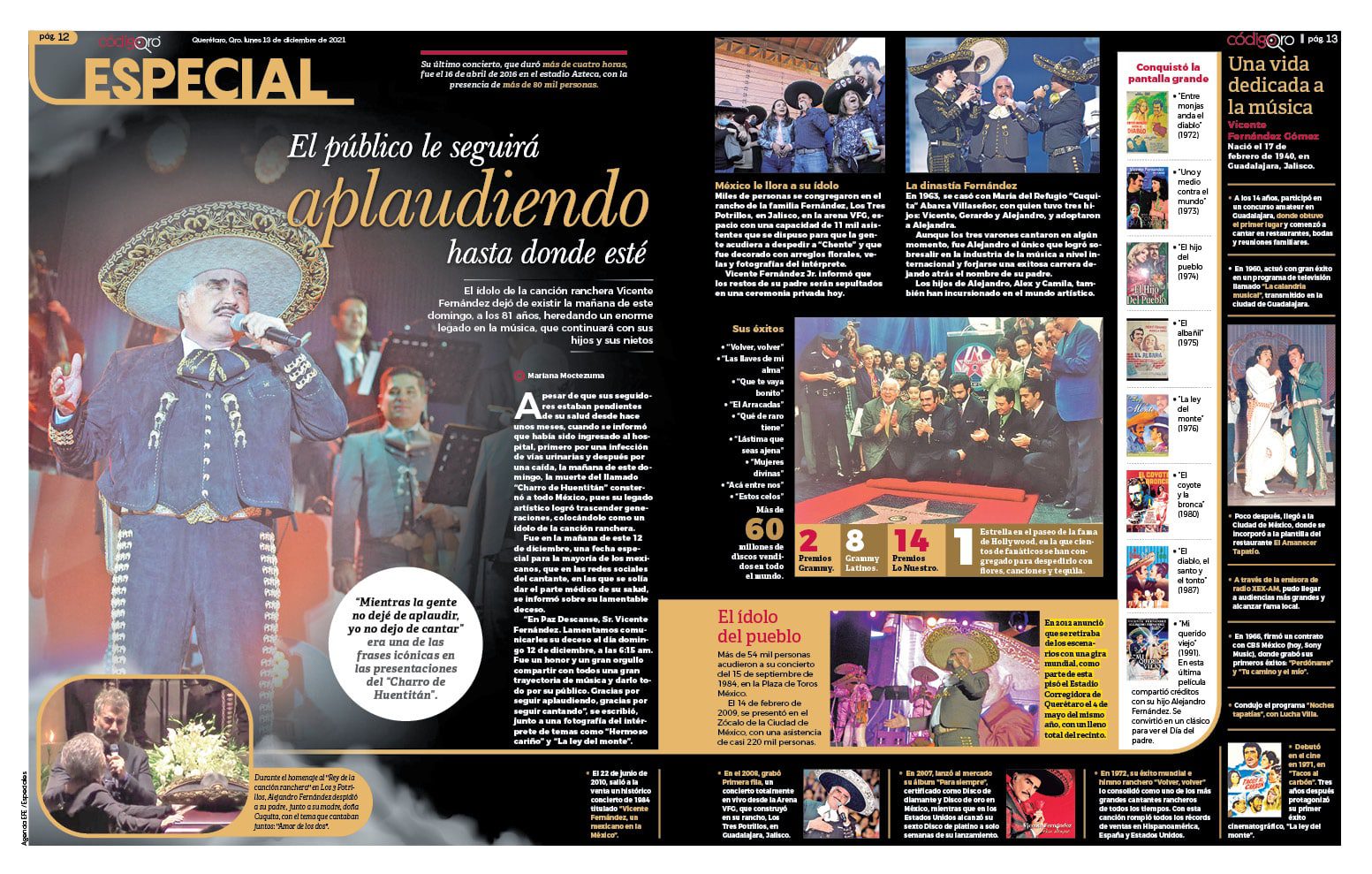 El público le seguirá aplaudiendo hasta donde esté