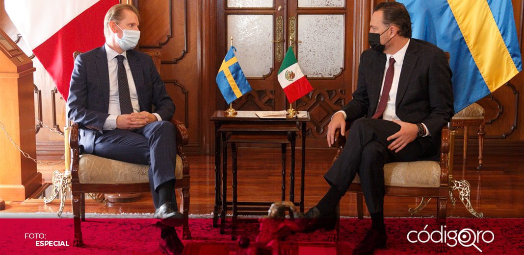 Gobernador de Querétaro se reúne con embajador de Suecia en México