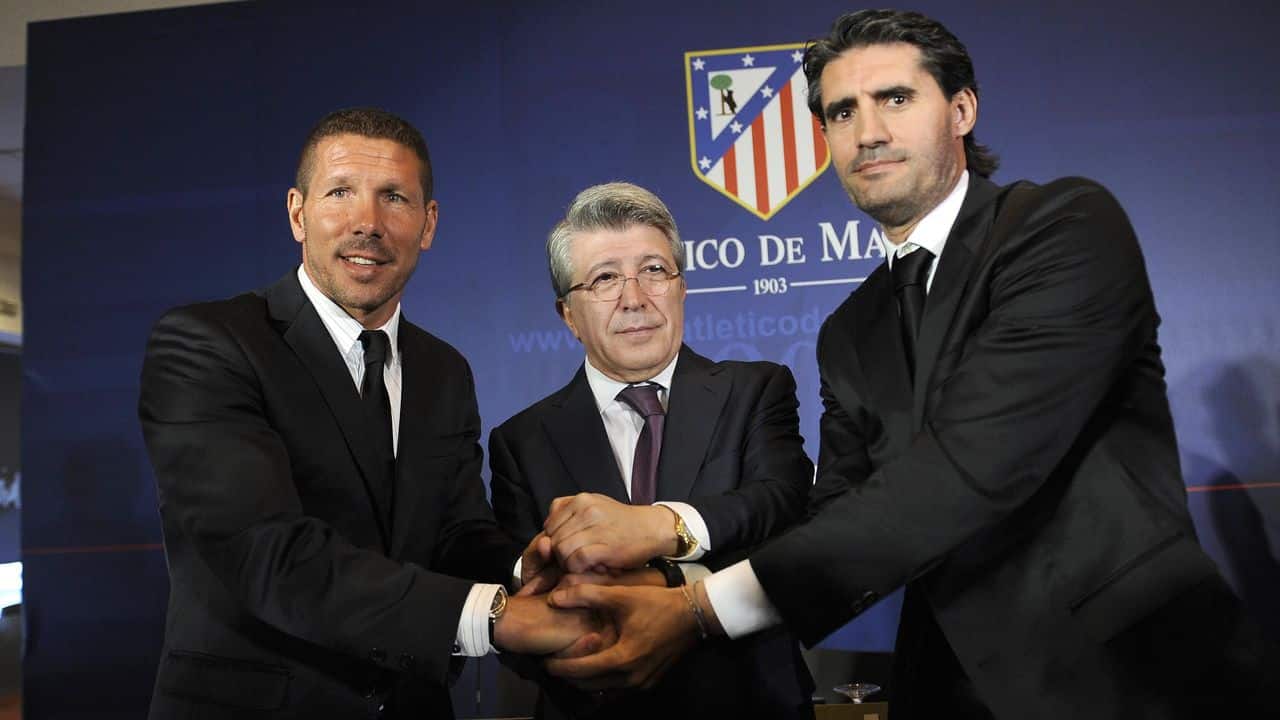 Simeone fue presentado como técnico colchonero el 23 de diciembre de 2011