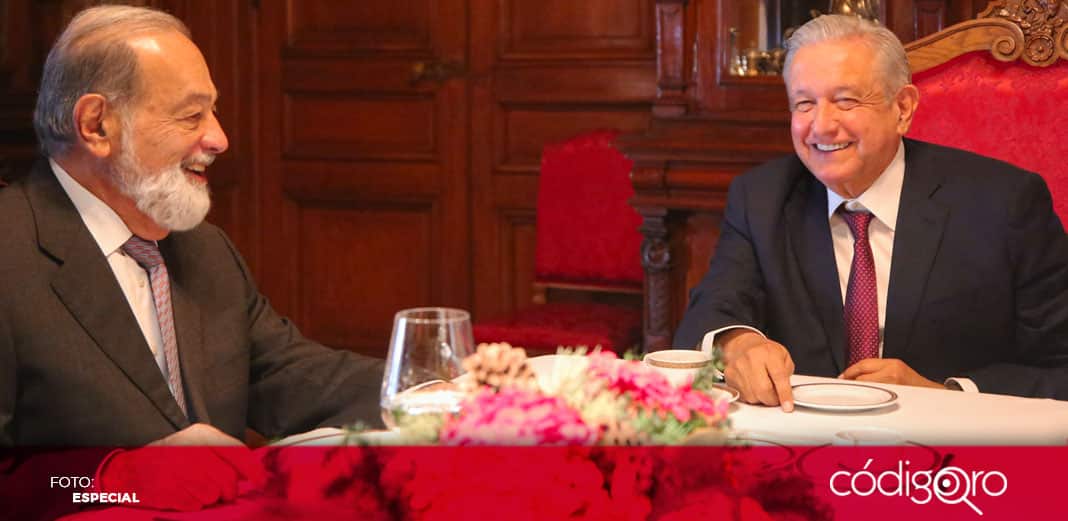 AMLO se reúne con Carlos Slim en Palacio Nacional