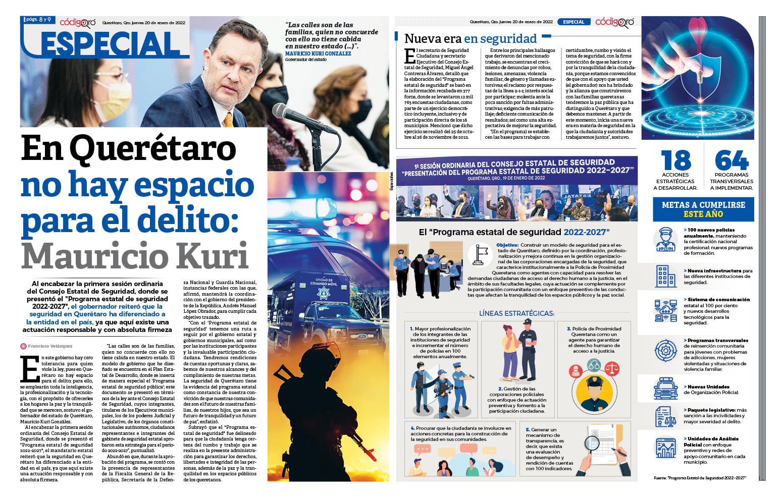 En Querétaro no hay espacio para el delito: Mauricio Kuri
