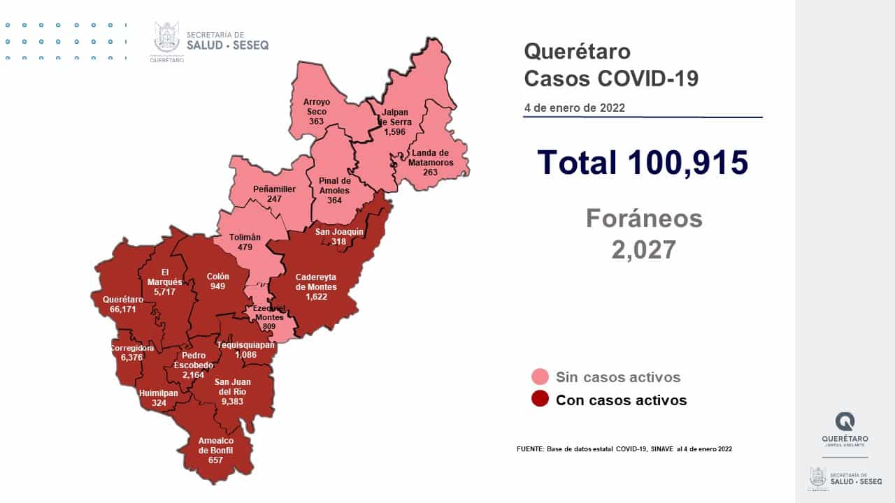 El estado de Querétaro acumula más de 100 mil casos de COVID-19. Foto: Especial
