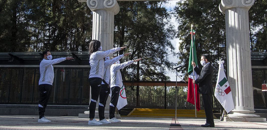 La delegación mexicana fue abanderada de cara a los Juegos Olímpicos de Invierno Pekín 2022. Foto: Especial