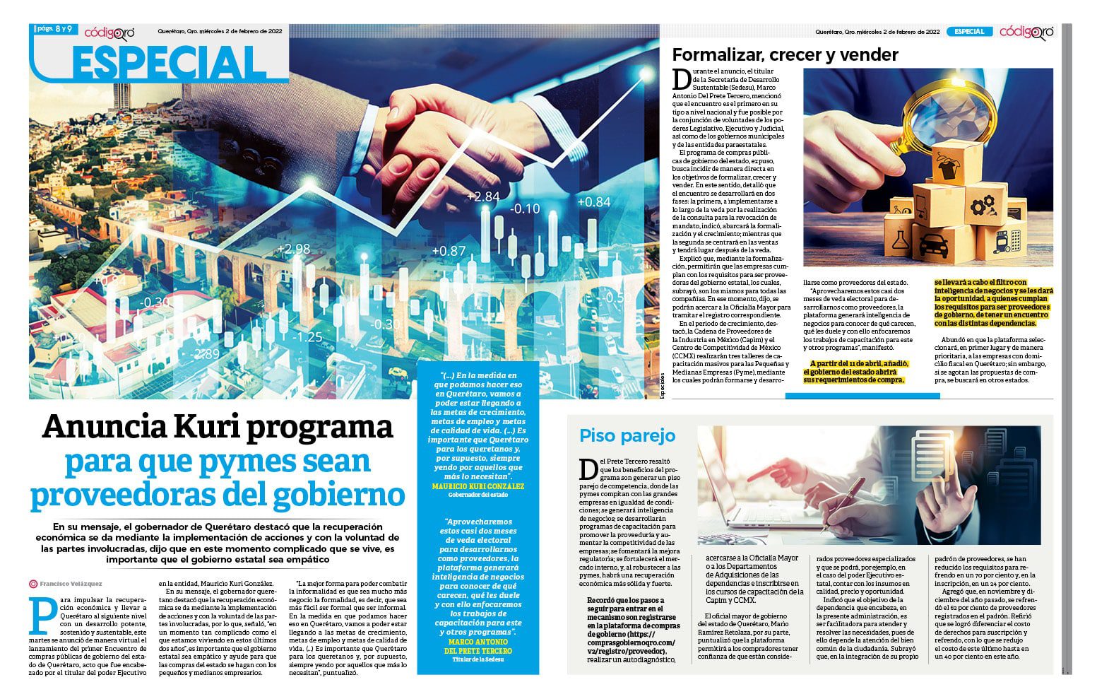 Anuncia Kuri programa para que pymes sean proveedoras del gobierno