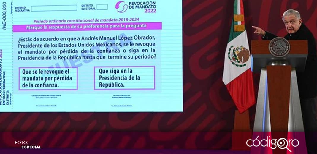 Hicieron complicada la pregunta sobre revocación de mandato; no se vayan a equivocar: AMLO