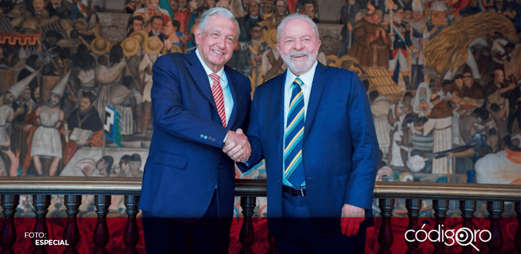 AMLO se reúne con Lula da Silva en Palacio Nacional