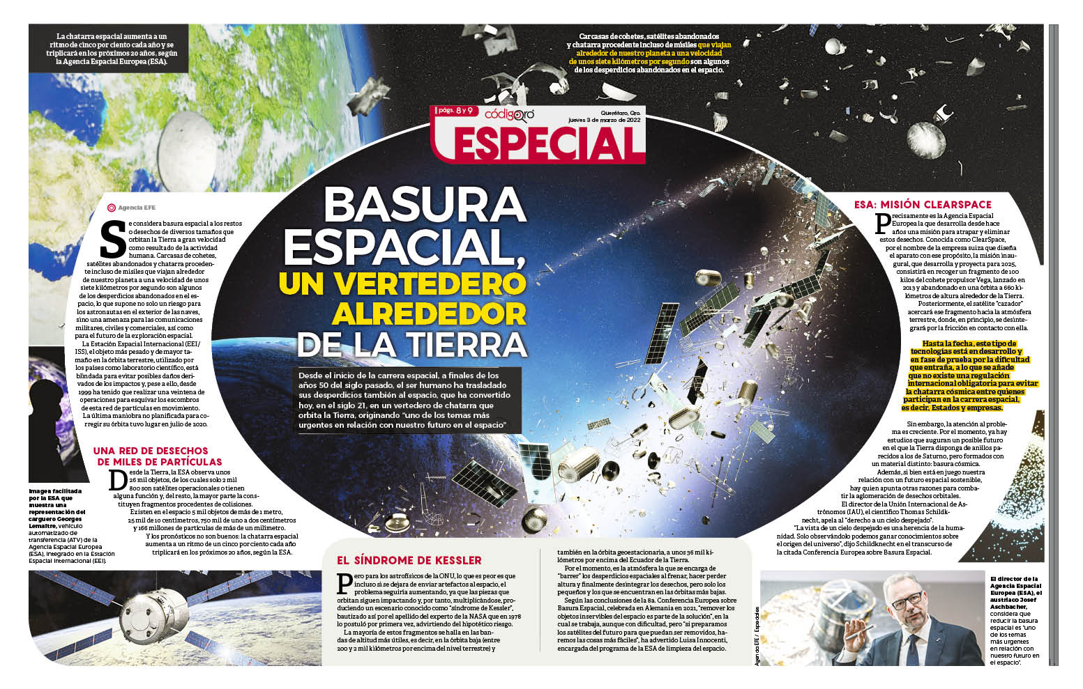 Basura espacial, un vertedero alrededor de la Tierra