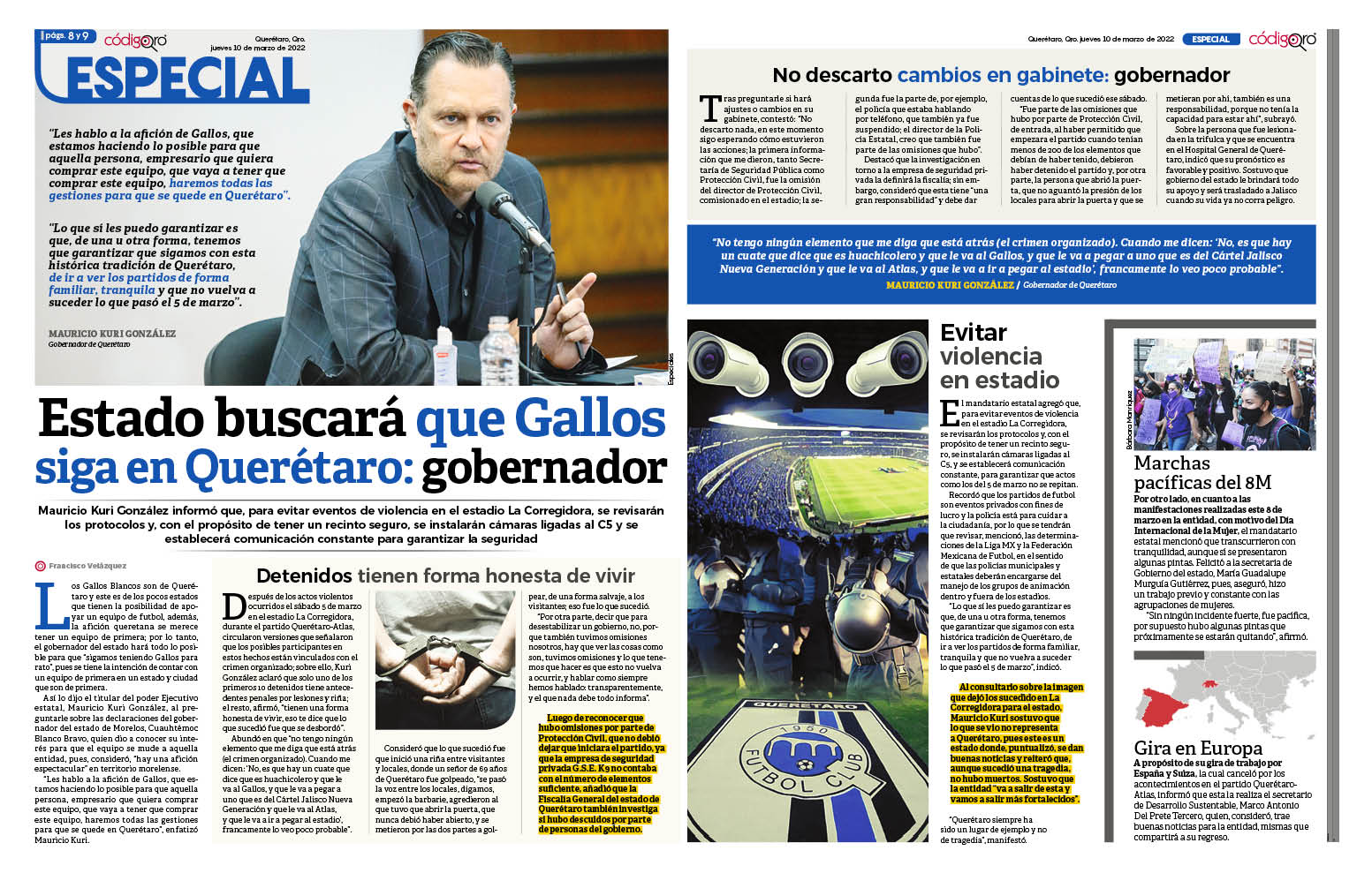 Estado buscará que Gallos siga en Querétaro: gobernador