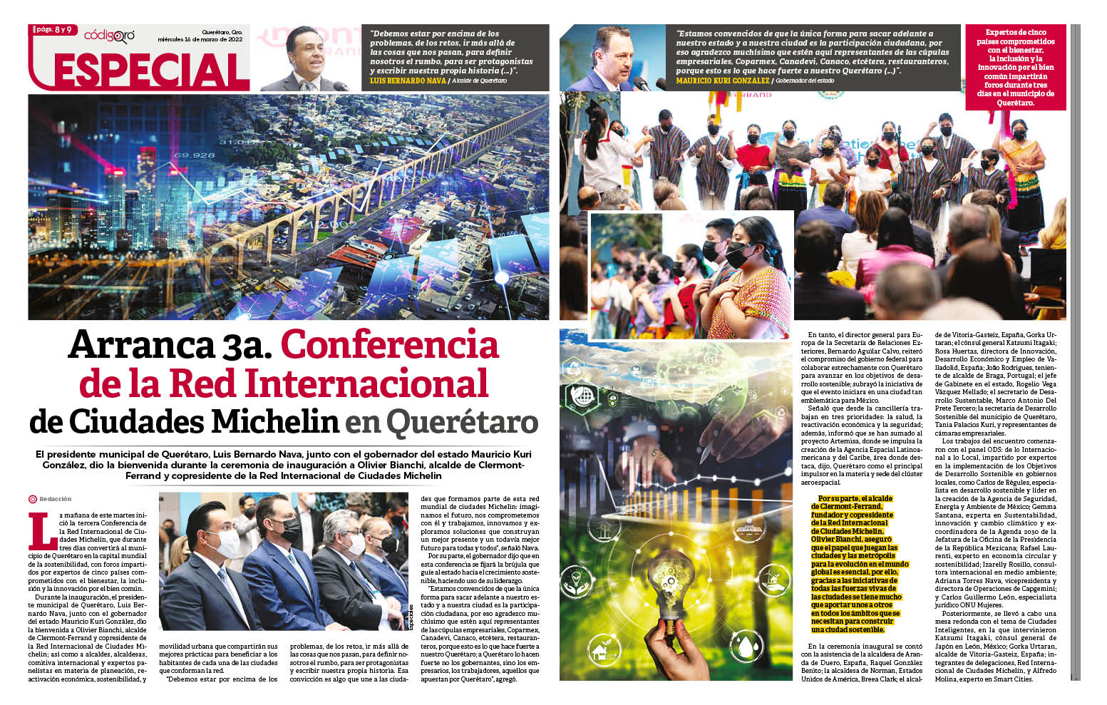 Arranca 3a. Conferencia de la Red Internacional de Ciudades Michelin en Querétaro