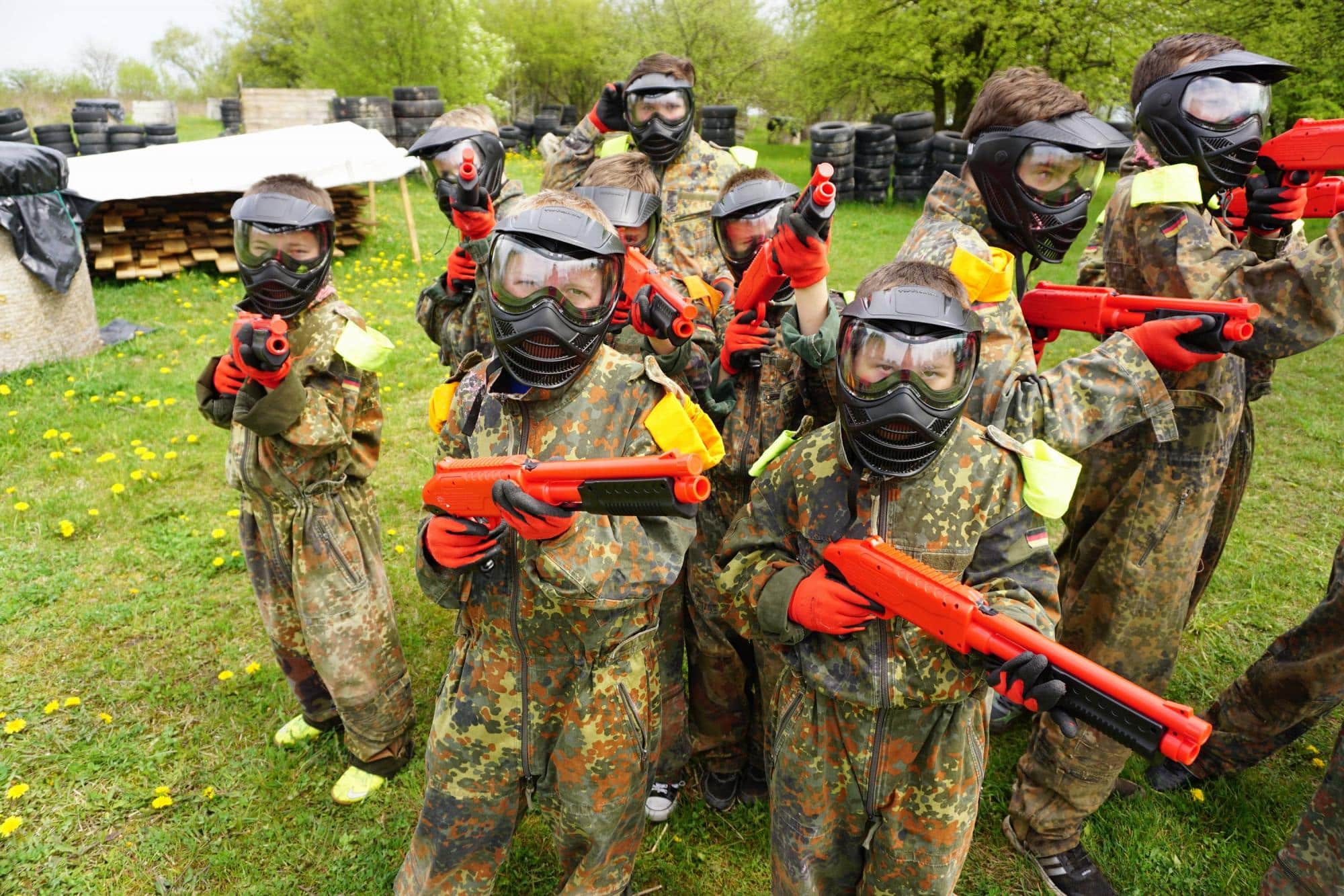 Splat Zone cuenta con el equipo y las marcadoras adecuadas para que los niños puedan ser parte de las batallas